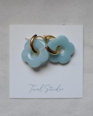 Flower earrings - Acquamarina