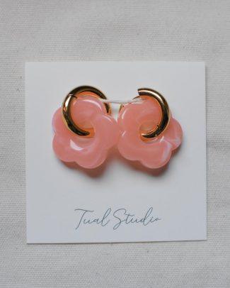 Flower earrings - Pesca